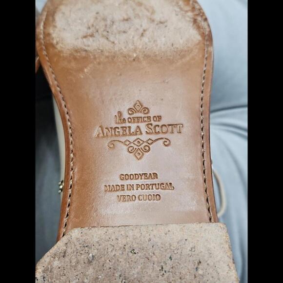 The Office of Angela Scott Wingtip Oxford Beige Patent Leather Womens Shoes 40 9 - Picture 13 of 16